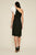 Tadashi Shoji - Rosette Ruffled Knee Length Dress In Black and White