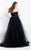 Rachel Allan Curves - 6300 Strapless Sweetheart Lace Gown in Black