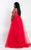 Rachel Allan Curves - 6300 Strapless Sweetheart Lace Gown in Red