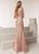 Jasz Couture - 6304 Sleeveless Applique Embellished Sheath Gown In Pink