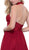 Ornate Lace Appliqued Illusion Halter Dress