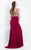 Rachel Allan Curves - 6308 Cold Shoulder Beaded Jersey Gown in Red