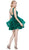 Ruffled V-neck A-line Dress