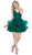 Ruffled V-neck A-line Dress