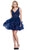 Ruffled V-neck A-line Dress