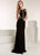 Jasz Couture - 6310 Beaded Jewel Neck Sheath Gown In Black