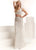 Jasz Couture - 6312 Two Piece Beaded Feathered Dress In White
