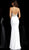 Jovani - 63147 Geometric Crystal Beaded Illusion Gown in White