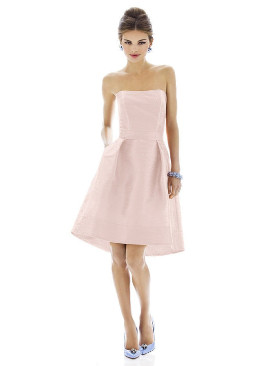 Alfred Sung - D580 Bridesmaid Dress in Pearl Pink