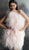 Jovani - 63200 Feather-Fringed Asymmetrical Sheath Dress In Pink