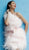 Jovani - 63200 Feather-Fringed Asymmetrical Sheath Dress In Pink