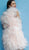 Jovani - 63200 Feather-Fringed Asymmetrical Sheath Dress In Pink