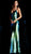 Jovani - 63204 Deep V-Neck Sequined Sheath Gown in Green