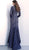 Jovani - 63209 Lace Long Sleeve High Neck Trumpet Dress In Blue