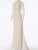 Jovani - Long Sleeve High Neck Trumpet Dress 63209 In White and Nude