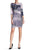 Donna Morgan  - D3632M Multi-Print Three-Quarter Sleeve Dress in Multi-Color and Print