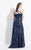 Rachel Allan Curves - 6322 Sleeveless Sequined Fitted Gown in Blue