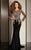 Clarisse - M6203 Embellished Illusion Scoop Dress in Black