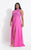 Rachel Allan Curves - 6323 Lace and Beaded Chiffon Dress in Purple