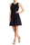 Anne Klein  - 10628314 Embroidered Jewel Lace Dress in Blue