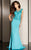 Clarisse - M6234 Applique Embellished Evening Gown in Blue