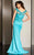 Clarisse - M6234 Applique Embellished Evening Gown in Blue