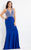 Rachel Allan Curves - 6326 Beaded Jersey Sheath Dress in Blue