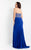 Rachel Allan Curves - 6326 Beaded Jersey Sheath Dress in Blue