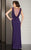Clarisse - M6252 Classic V-Neckline Evening Gown in Purple