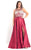Rachel Allan Curves - 6327 Beaded Illusion Bateau A-line Dress in Red