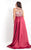 Rachel Allan Curves - 6327 Beaded Illusion Bateau A-line Dress in Red