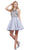 Embellished Illusion Halter A-line Dress
