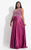 Rachel Allan Curves - 6329 Sleeveless Beaded A-line Dress in Purple