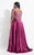 Rachel Allan Curves - 6329 Sleeveless Beaded A-line Dress in Purple