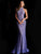 Jovani - High Halter Long Lace Trumpet Dress 63335 In Purple