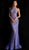 Jovani - 63335 Embellished Lace High Halter Trumpet Dress in Purple