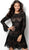Jovani - 63340 Lace Jewel A-Line Cocktail Dress in Black