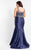 Rachel Allan Curves - 6334 Beaded Scoop Mermaid Gown in Blue