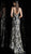Jovani - 63350 Metallic Sequined Plunging Long Gown