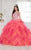 Tiffany Homecoming - 56275 Strapless Ruffle Two-Tone Ball Gown in Orange and Purple