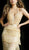 Jovani - 63404 Deep Halter V-neck Fringe Sheath Dress