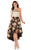 MNM Couture - N0012 Asymmetric Neck High Low Dress In Multi-Color