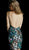 Jovani - 63472 V Neck Open Back Multi-Color Sequin Dress In Black