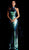 Jovani - 63474 Sequined High Halter Sheath Gown in Silver