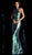 Jovani - 63474 Sequined High Halter Sheath Gown in Silver