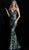 Jovani - 63487 Sequin-Textured Long Sheath Gown in Black