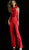 Jovani - 63523 Sleeveless High Neck Jumpsuit With Bow Detail In Red