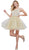 Sleeveless Straight-Across Neck Chiffon Cocktail Dress