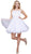 Sleeveless Straight-Across Neck Chiffon Cocktail Dress