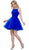 Sleeveless Straight-Across Neck Chiffon Cocktail Dress